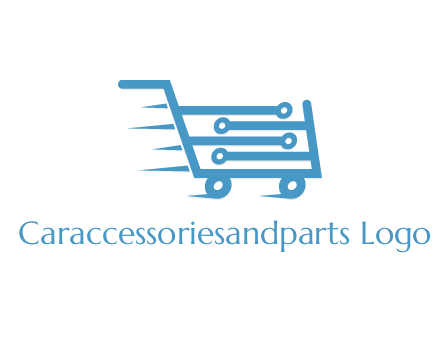 network lines forming shopping cart