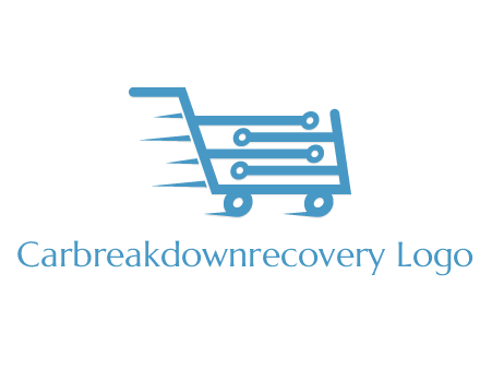 network lines forming shopping cart