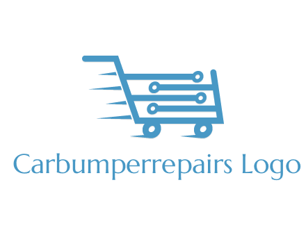 network lines forming shopping cart