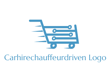 network lines forming shopping cart