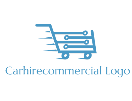 network lines forming shopping cart