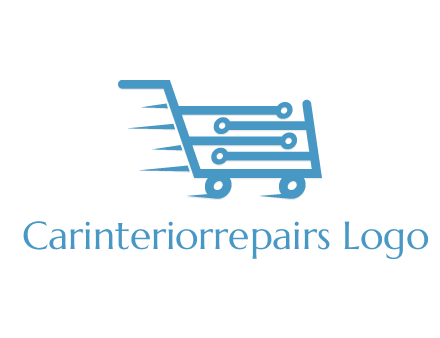 network lines forming shopping cart