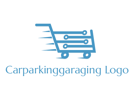 network lines forming shopping cart