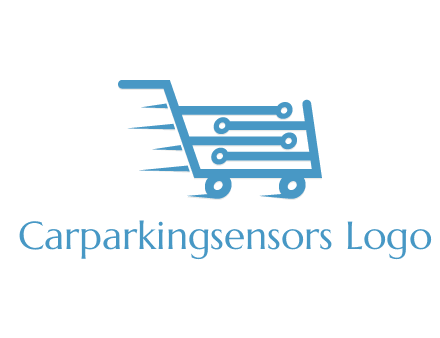 network lines forming shopping cart