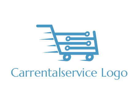network lines forming shopping cart