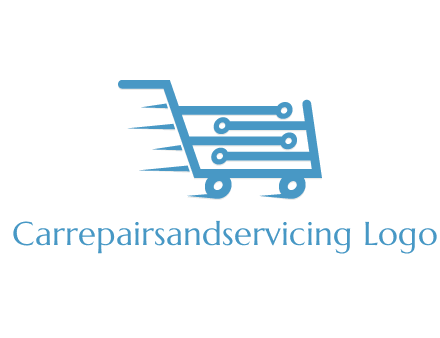 network lines forming shopping cart