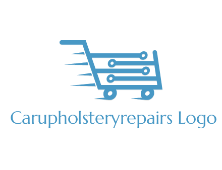 network lines forming shopping cart