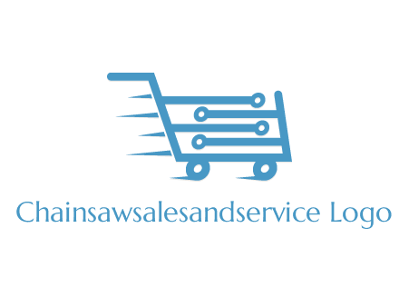 network lines forming shopping cart