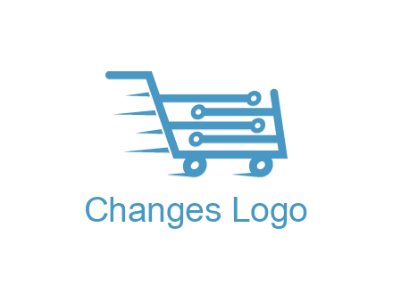 network lines forming shopping cart