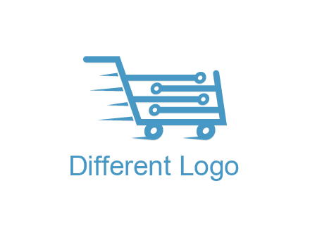 network lines forming shopping cart