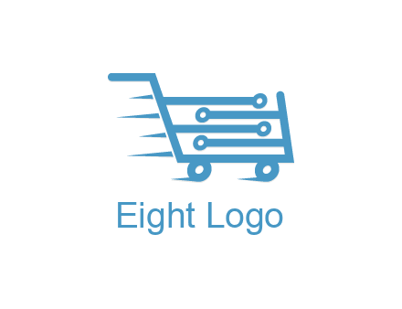 network lines forming shopping cart