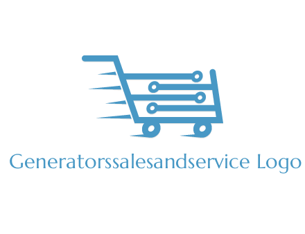 network lines forming shopping cart