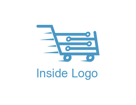 network lines forming shopping cart