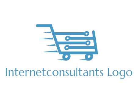 network lines forming shopping cart