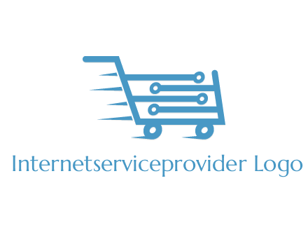 network lines forming shopping cart