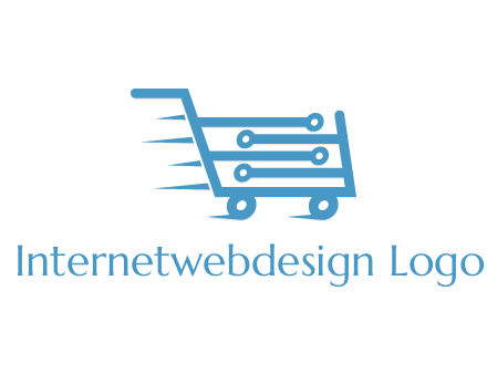 network lines forming shopping cart