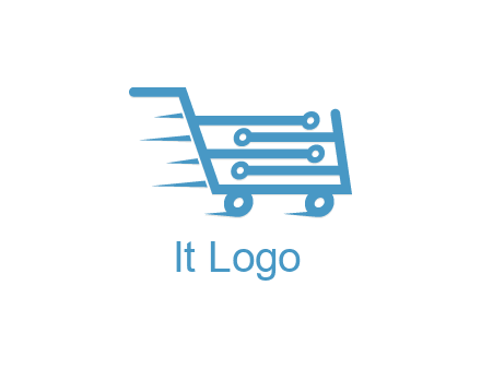 network lines forming shopping cart
