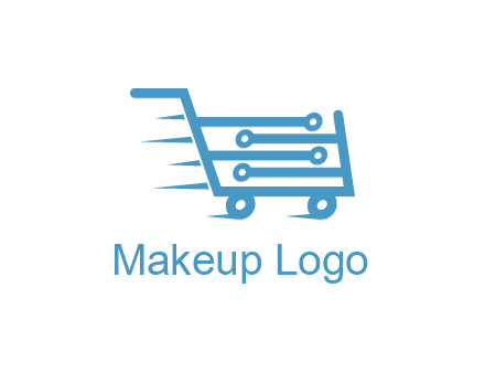 network lines forming shopping cart