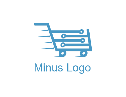 network lines forming shopping cart