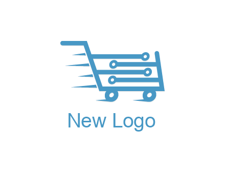 network lines forming shopping cart