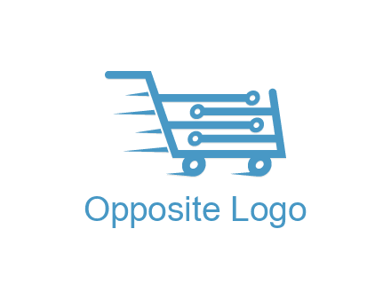 network lines forming shopping cart