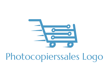 network lines forming shopping cart