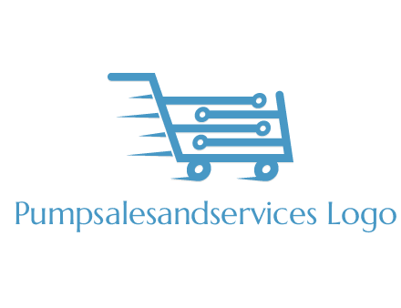 network lines forming shopping cart