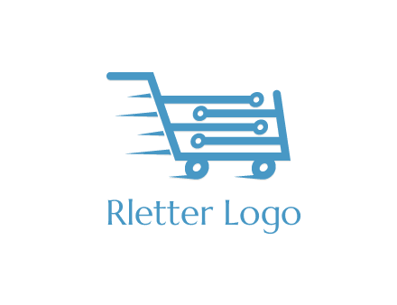 network lines forming shopping cart