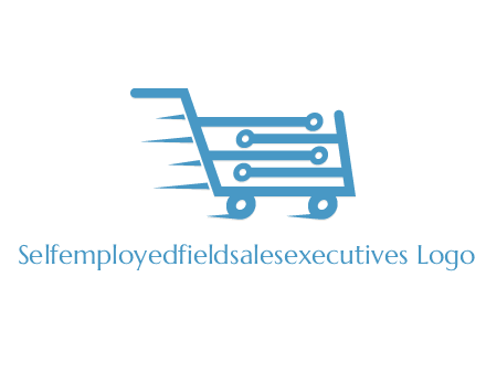 network lines forming shopping cart