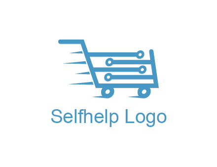 network lines forming shopping cart