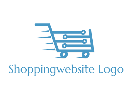 network lines forming shopping cart
