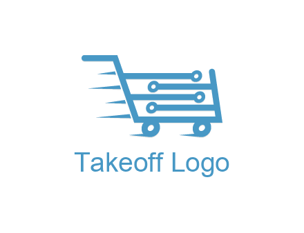 network lines forming shopping cart