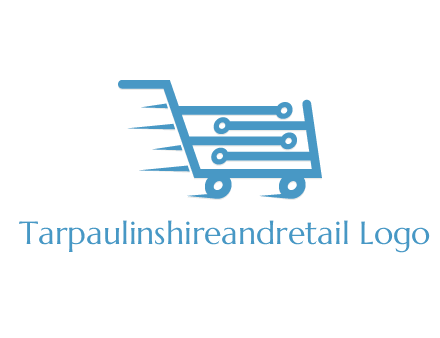 network lines forming shopping cart