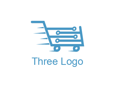 network lines forming shopping cart