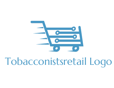 network lines forming shopping cart