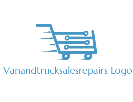 network lines forming shopping cart