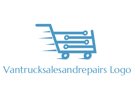 network lines forming shopping cart