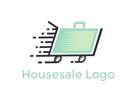 suitcase in shopping cart