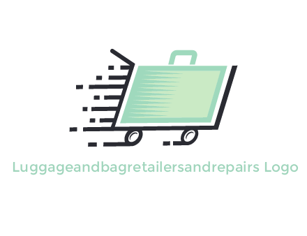 suitcase in shopping cart