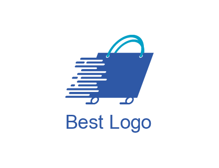 digital shopping bag with wheels