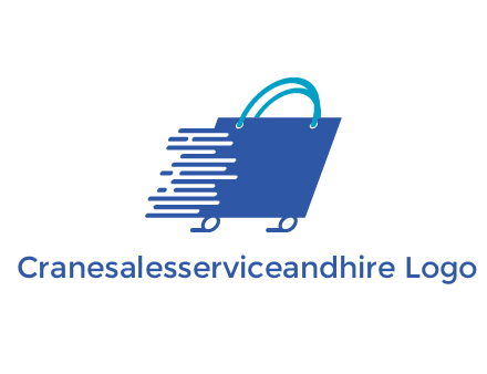 digital shopping bag with wheels