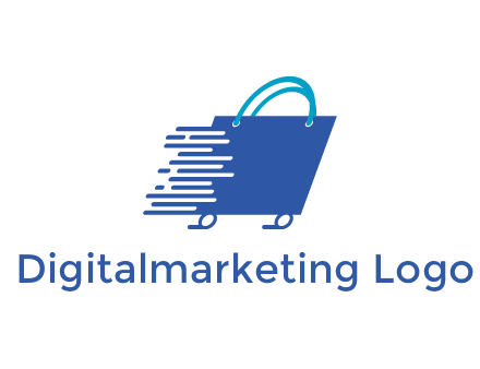 digital shopping bag with wheels