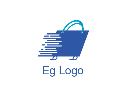 digital shopping bag with wheels