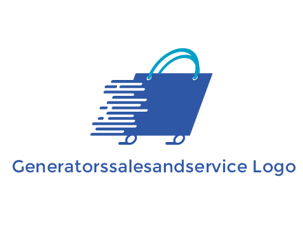 digital shopping bag with wheels