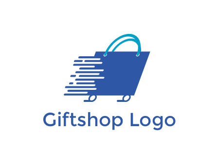 digital shopping bag with wheels