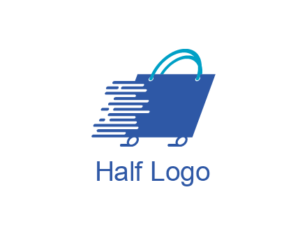 digital shopping bag with wheels