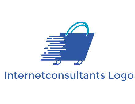digital shopping bag with wheels