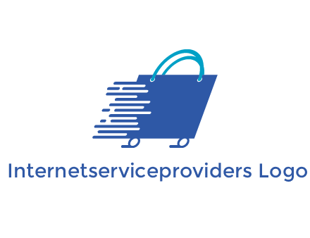 digital shopping bag with wheels