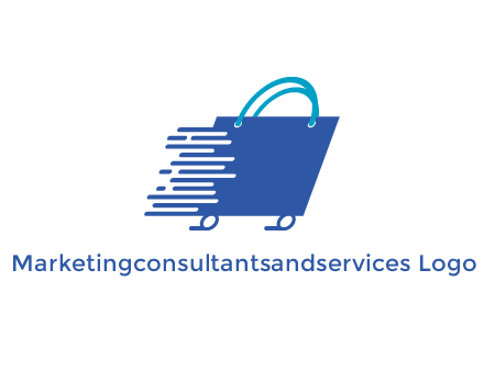 digital shopping bag with wheels