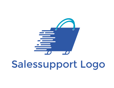 digital shopping bag with wheels